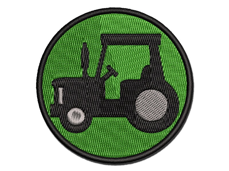 Tractor Farm Vehicle Multi-Color Embroidered Iron-On or Hook &#x26; Loop Patch Applique