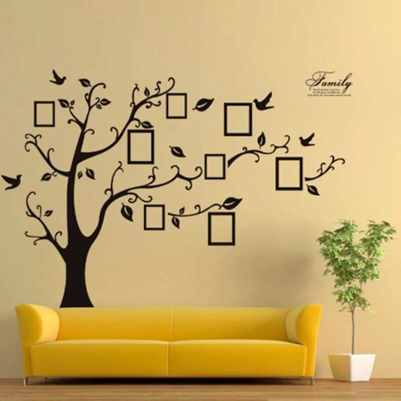 Family Tree Wall Decal Sticker Large Vinyl Photo Picture Frame Home Room Decor