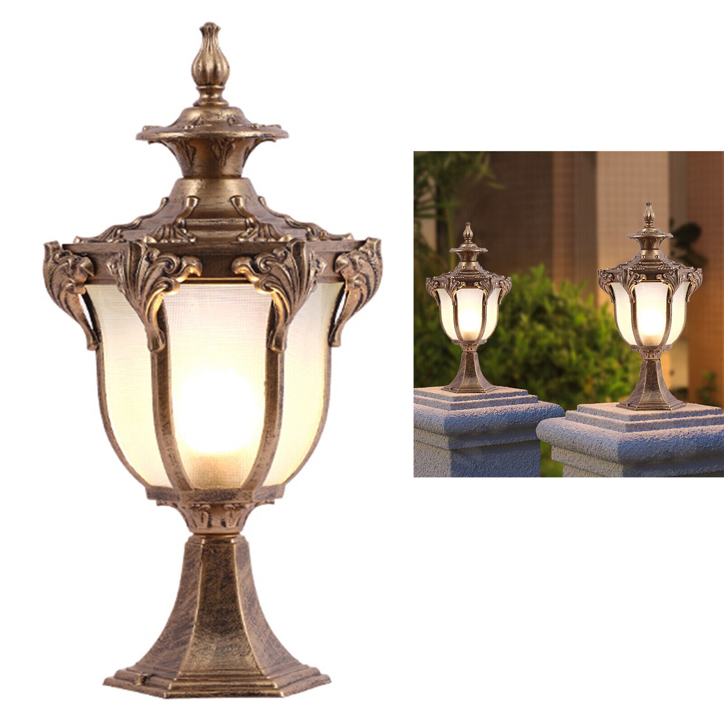 Kitcheniva Vintage Pillar Light Outdoor Waterproof