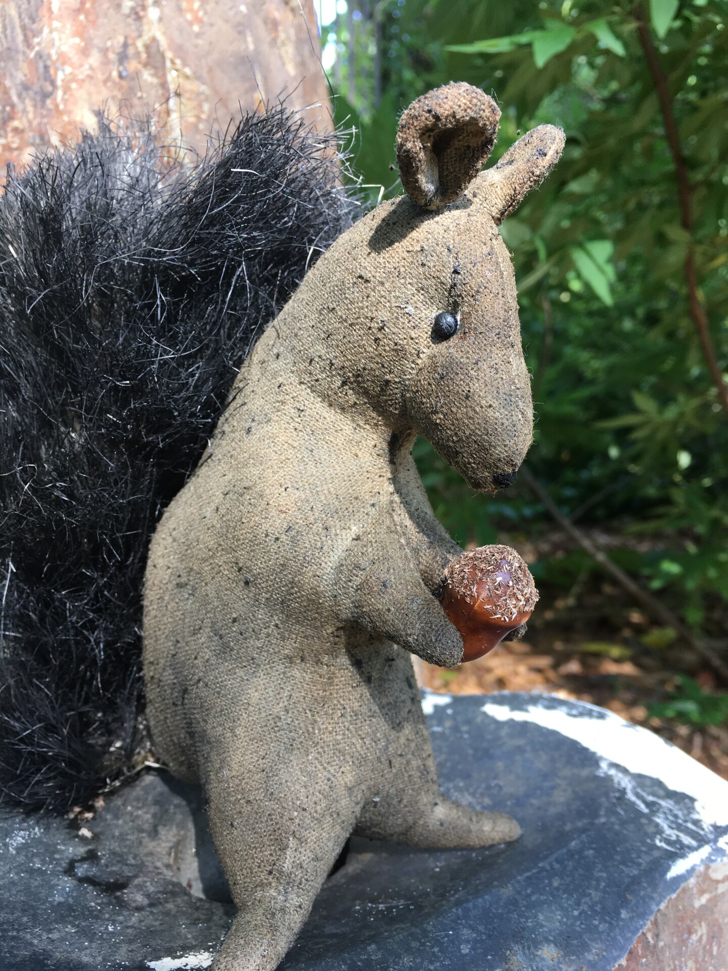 Handmade Primitive Autumn Squirrel - Harvest time - Thanksgiving - Farmhouse- Rustic Decor - Country Squirrel - Fall Accent - Black Squirrel - image8