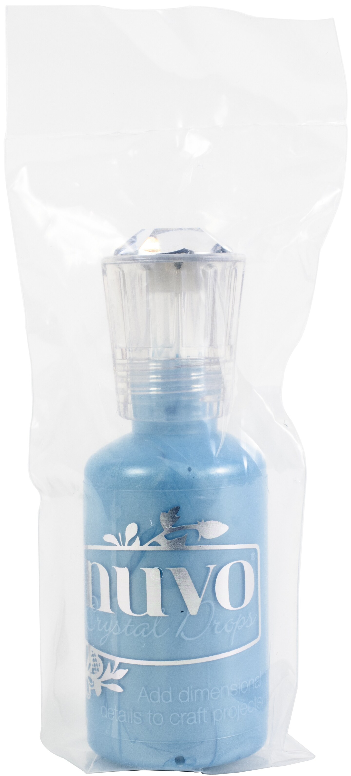 Nuvo Embellishment Crystal Drops - Colorful 3D  Detailing for Art and Craft Projects - Perfect for Papercrafting, Scrapbooking and Art - Blue Ice