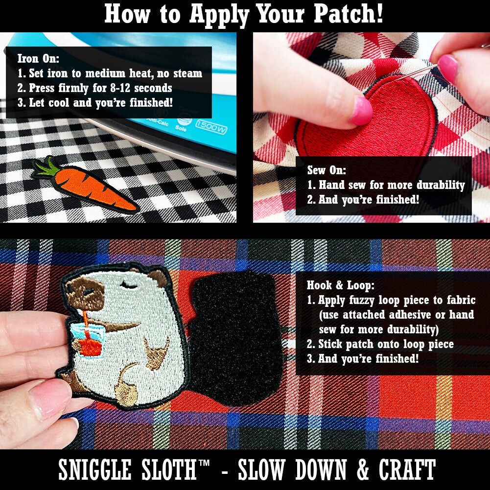 Peeking Squirrel Multi-Color Embroidered Iron-On or Hook &#x26; Loop Patch Applique