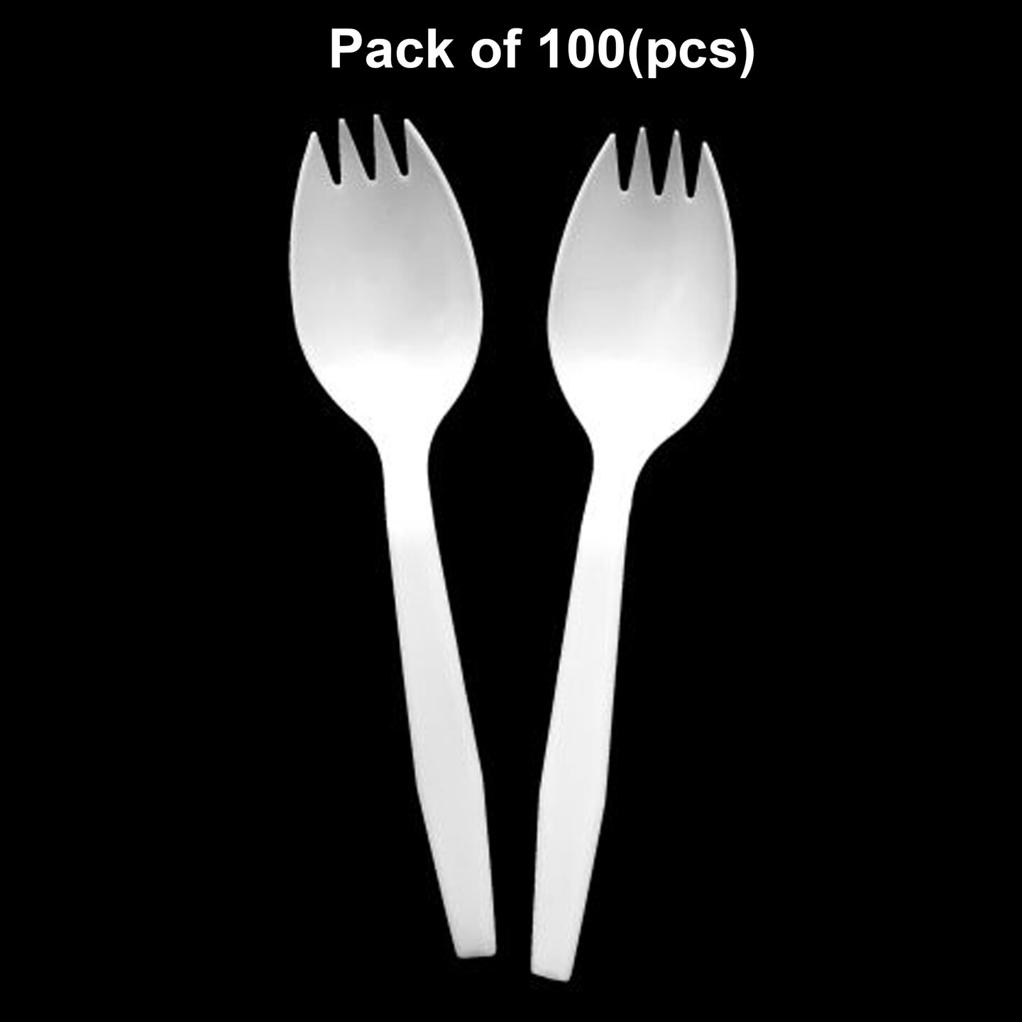 Durable White Plastic Spoon and Fork Combo - 5.5&#x22; Heavy Duty Party Tool | MINA&#xAE;