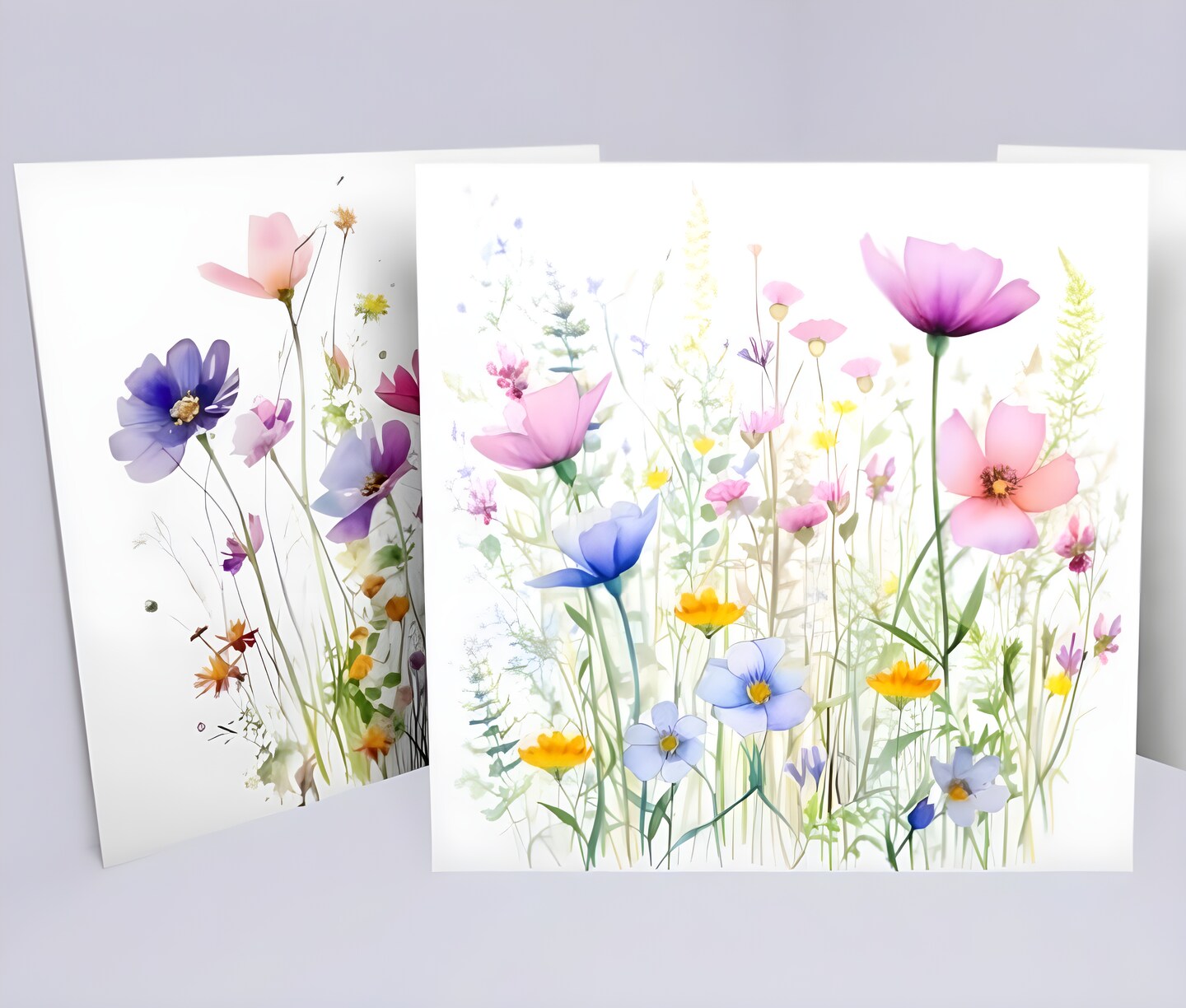 Matched Set of 3 Cards, Wildflower Cards, Thank You Cards, Invitation ...