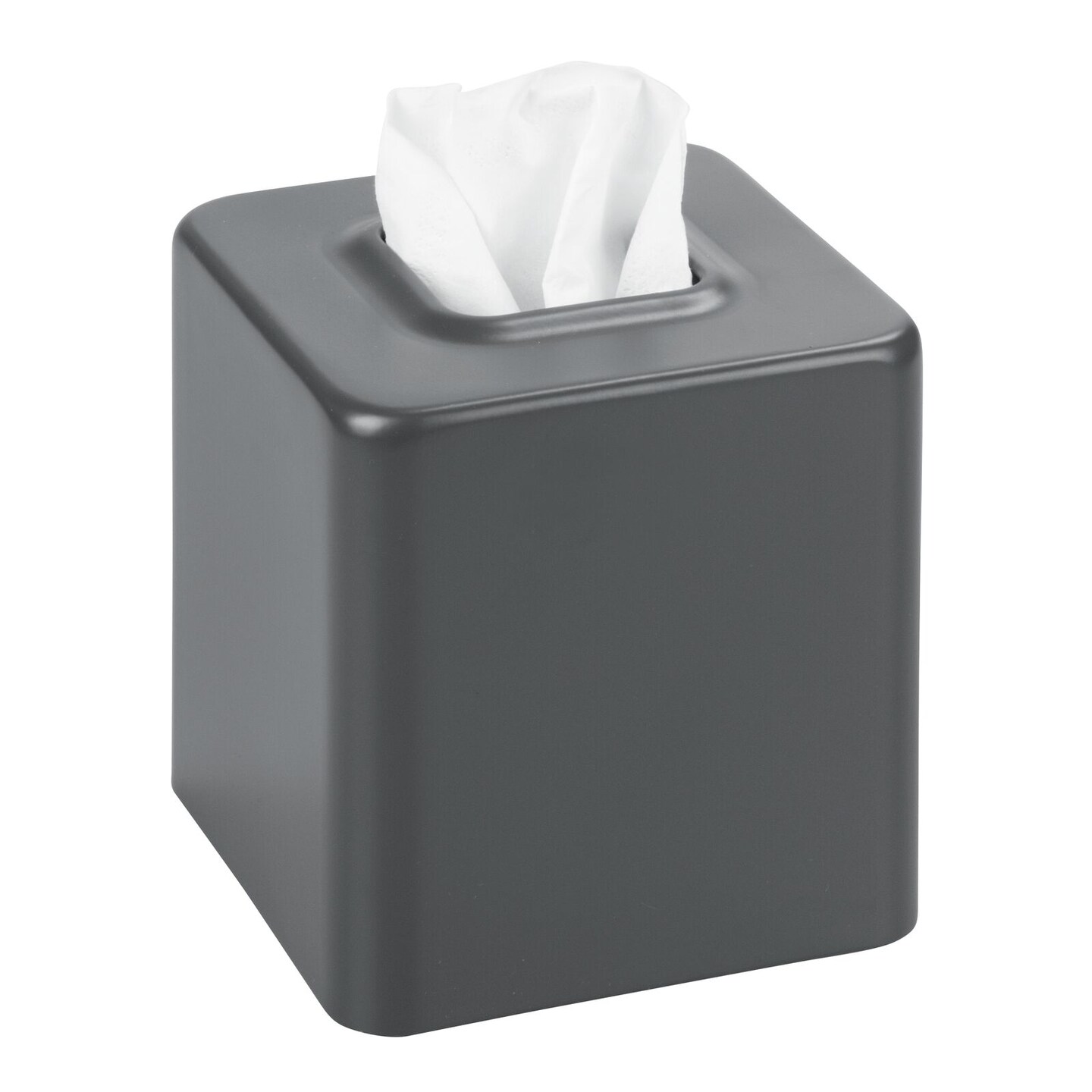 mDesign Metal Square Modern Tissue Box Cover Holder for Bathroom