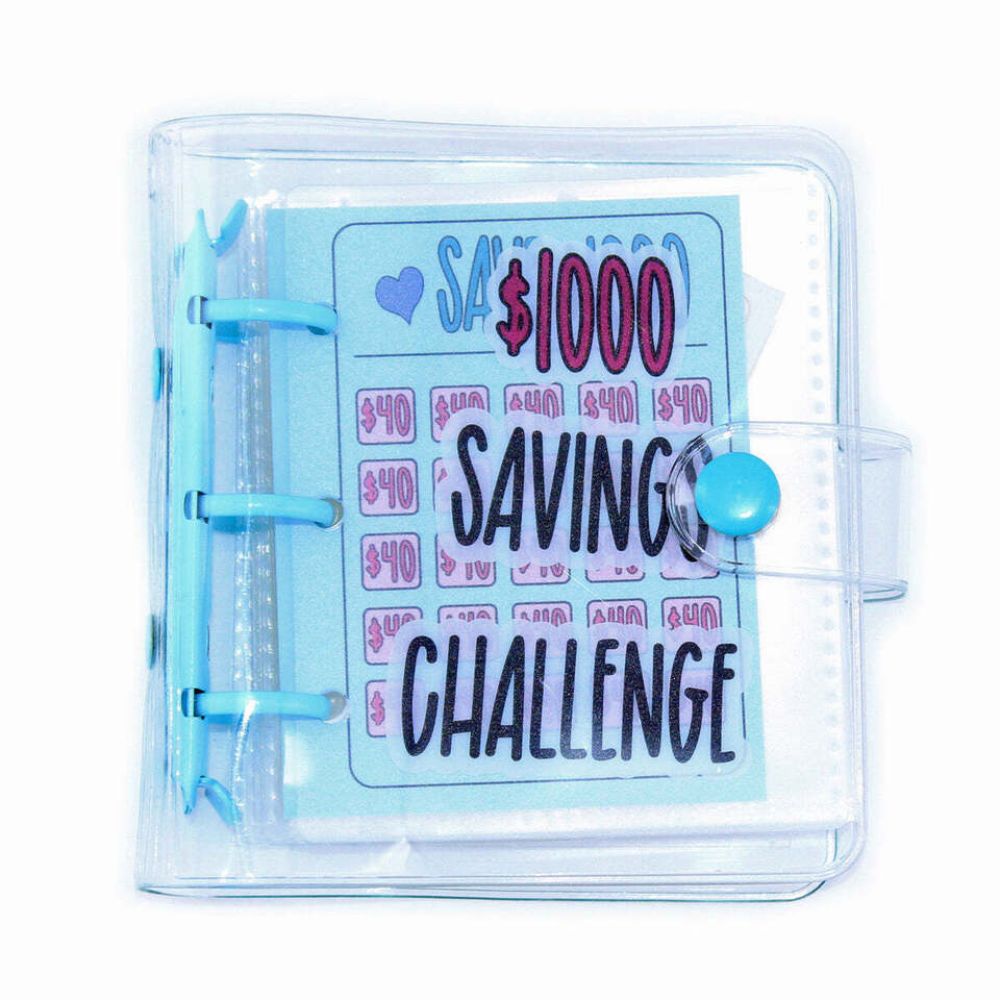 Saving Challenge Book: $1000 Money Saving Binder with Clear Cover