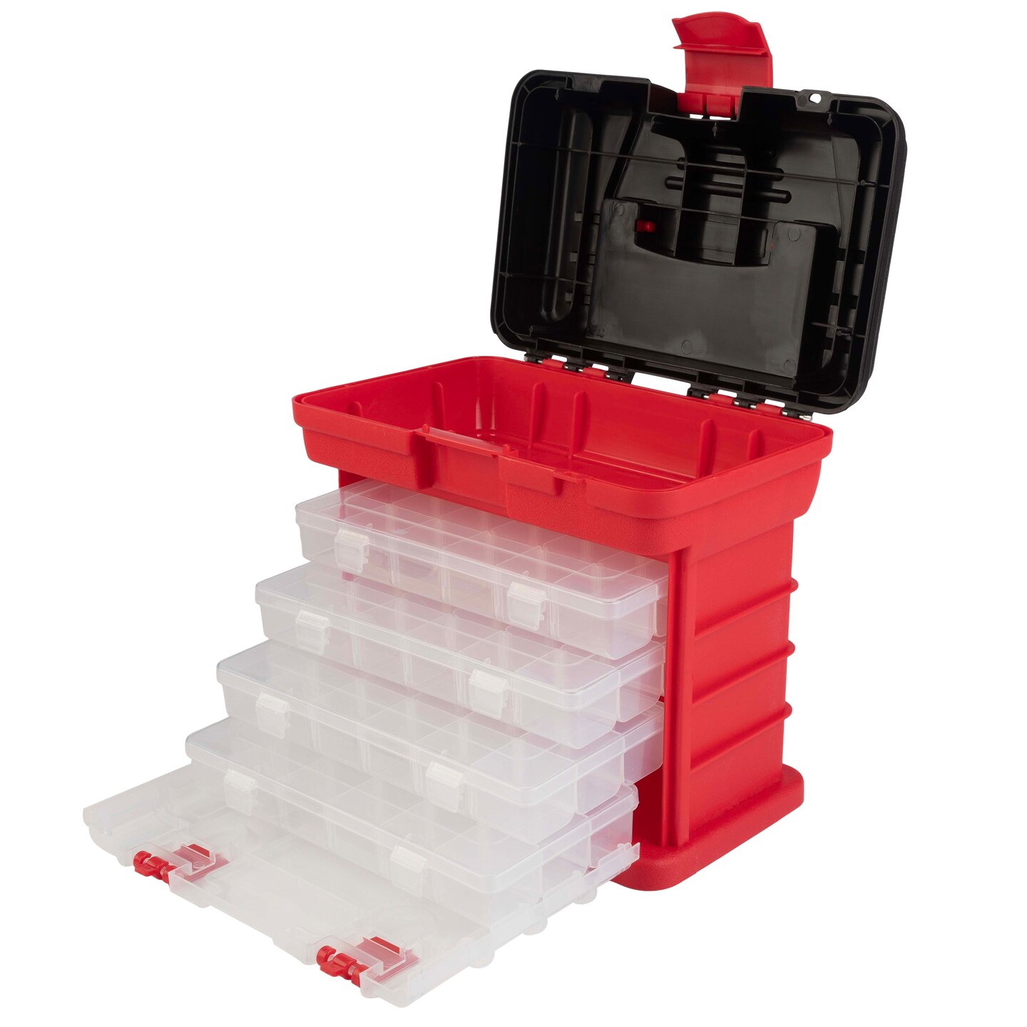 Stalwart Storage and Tool Box Durable Organizer Utility Box with 4 Compartments