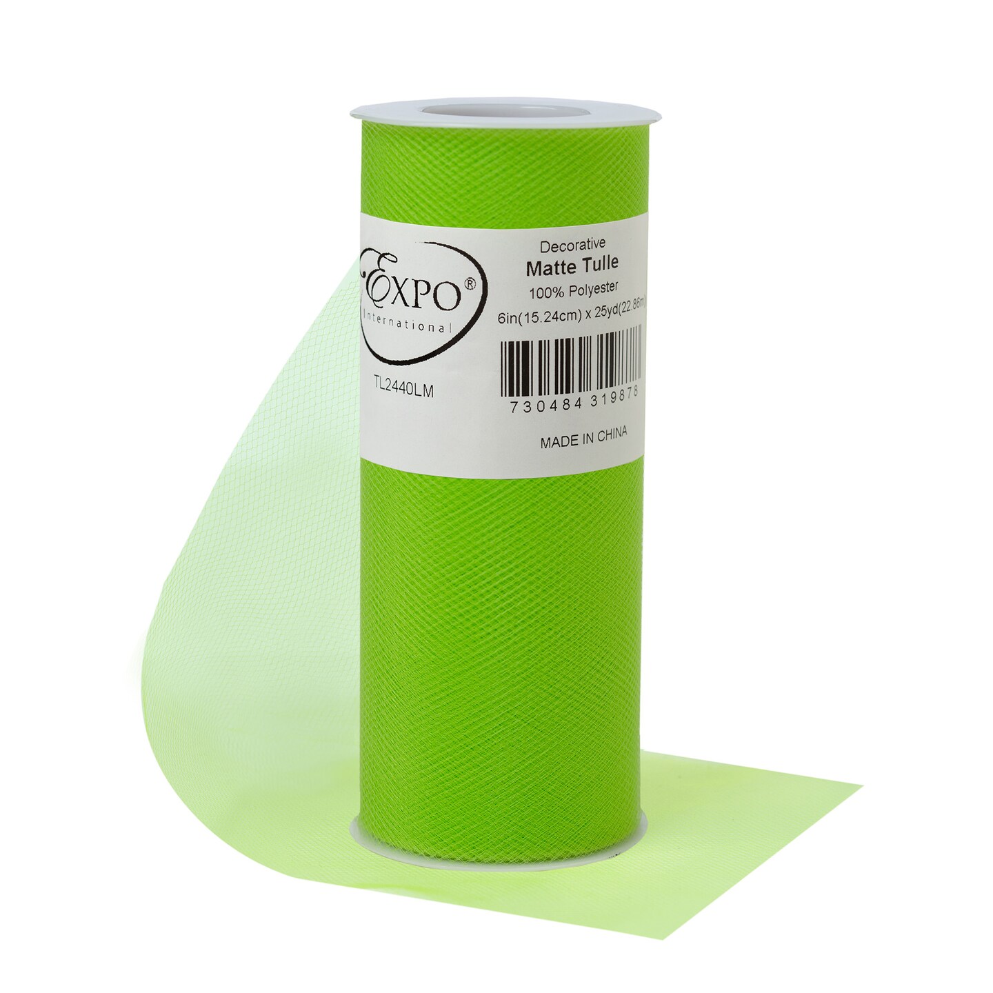 Decorative Matte Tulle Spool of 6 Inch X 25 Yards