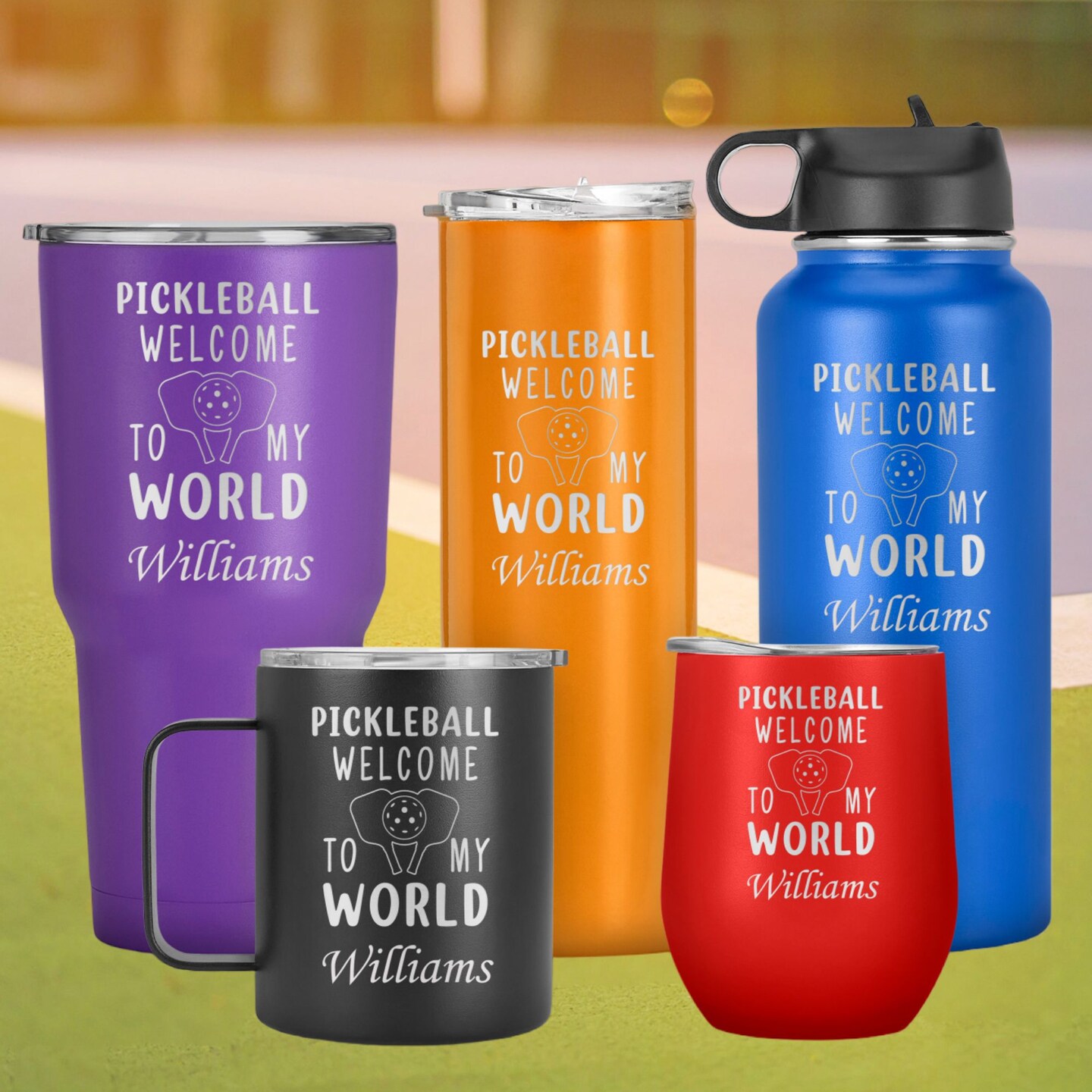 Unique Pickleball Themed Engraved Tumbler Pickleball to My