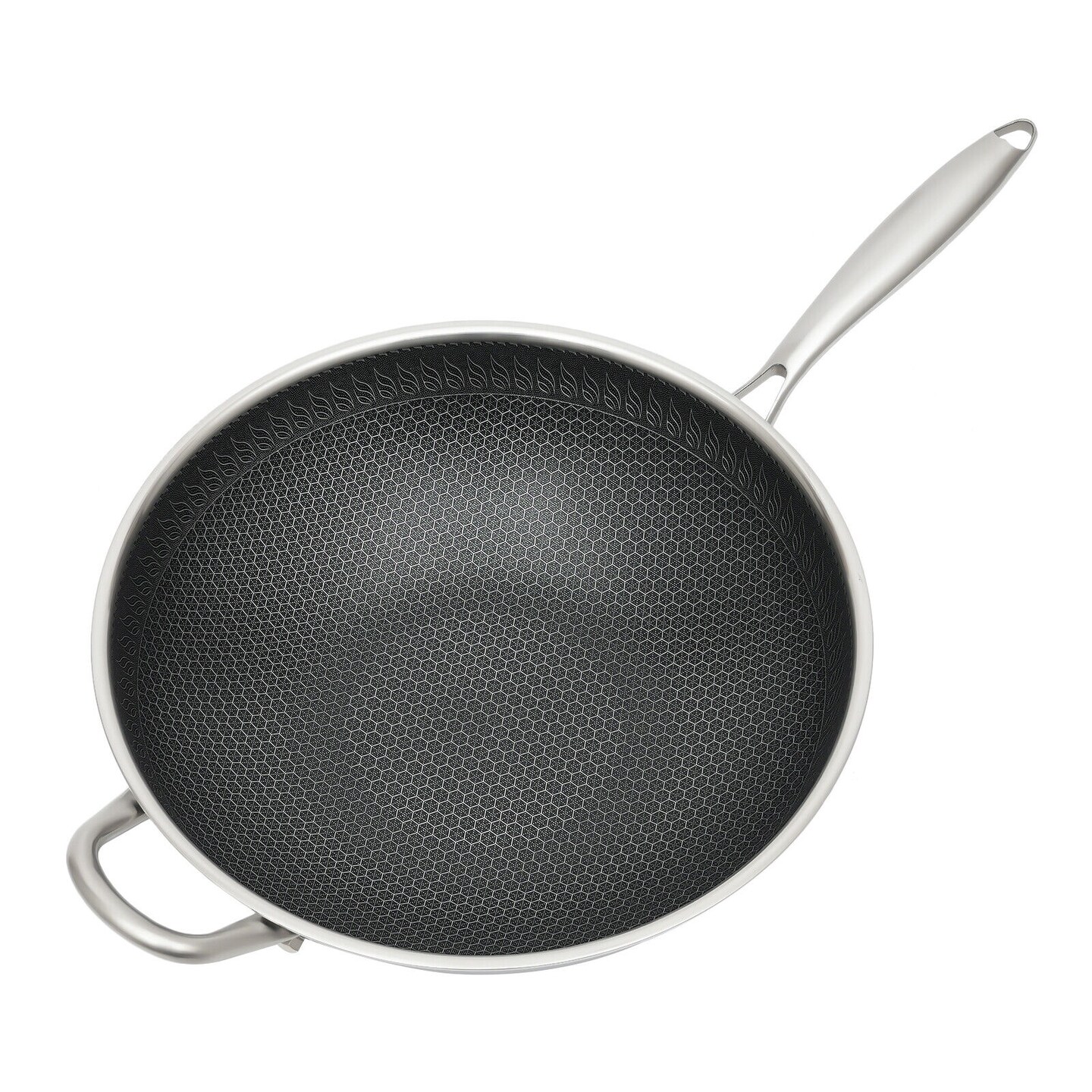 Kitcheniva Stainless Steel Frying Pan Non Stick Honeycomb Wok