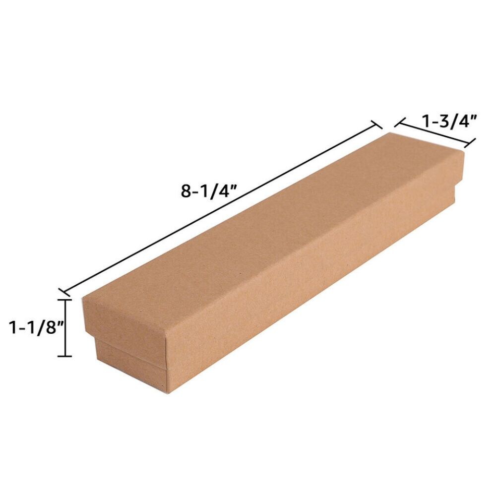 Elegant Kraft Paper Jewelry Gift Boxes - Set of 24 with Sponge Inserts for Necklaces & Bracelets