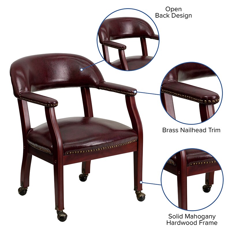 Flash Furniture Oxblood Vinyl Guest Chair