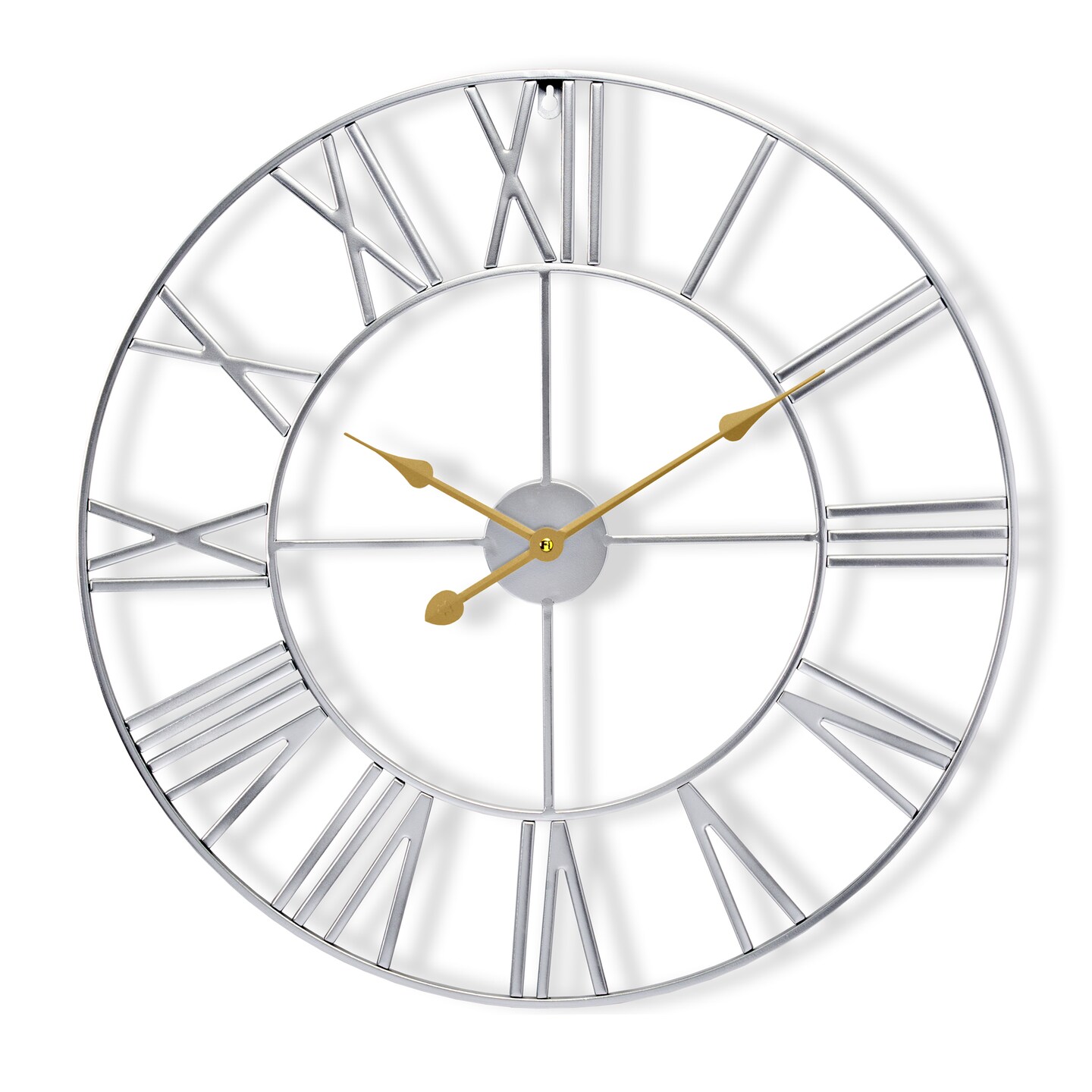 Sorbus 16&#x22; Oversized Black Metal Decorative Analog Round Wall Clock - Beautifully decorate any wall space in the household
