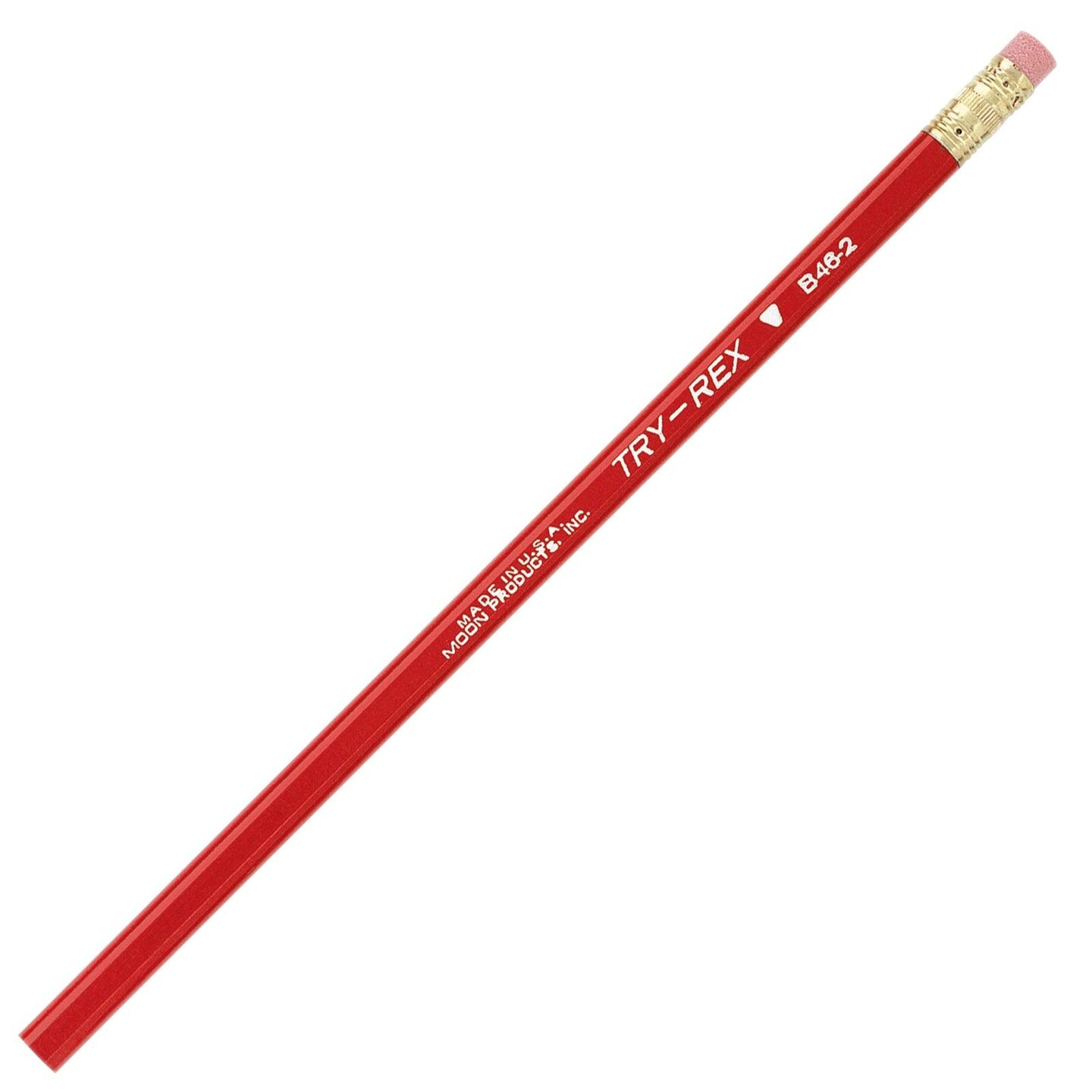 Try Rex&#xAE; Pencil, Regular With Eraser, 12 Per Pack, 12 Packs