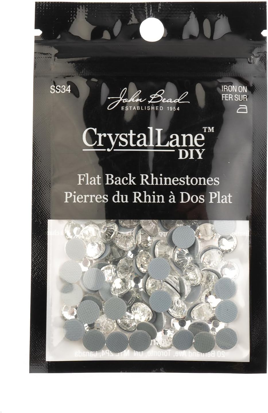 Crystal Lane DIY SS34 (7mm) Hot-fix Glass Flat Backs Rhinestones, 144pcs