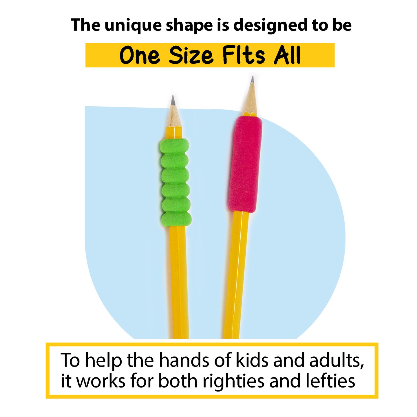 BAZIC Pen Grip Shape Foam Pencil (8/Pack)