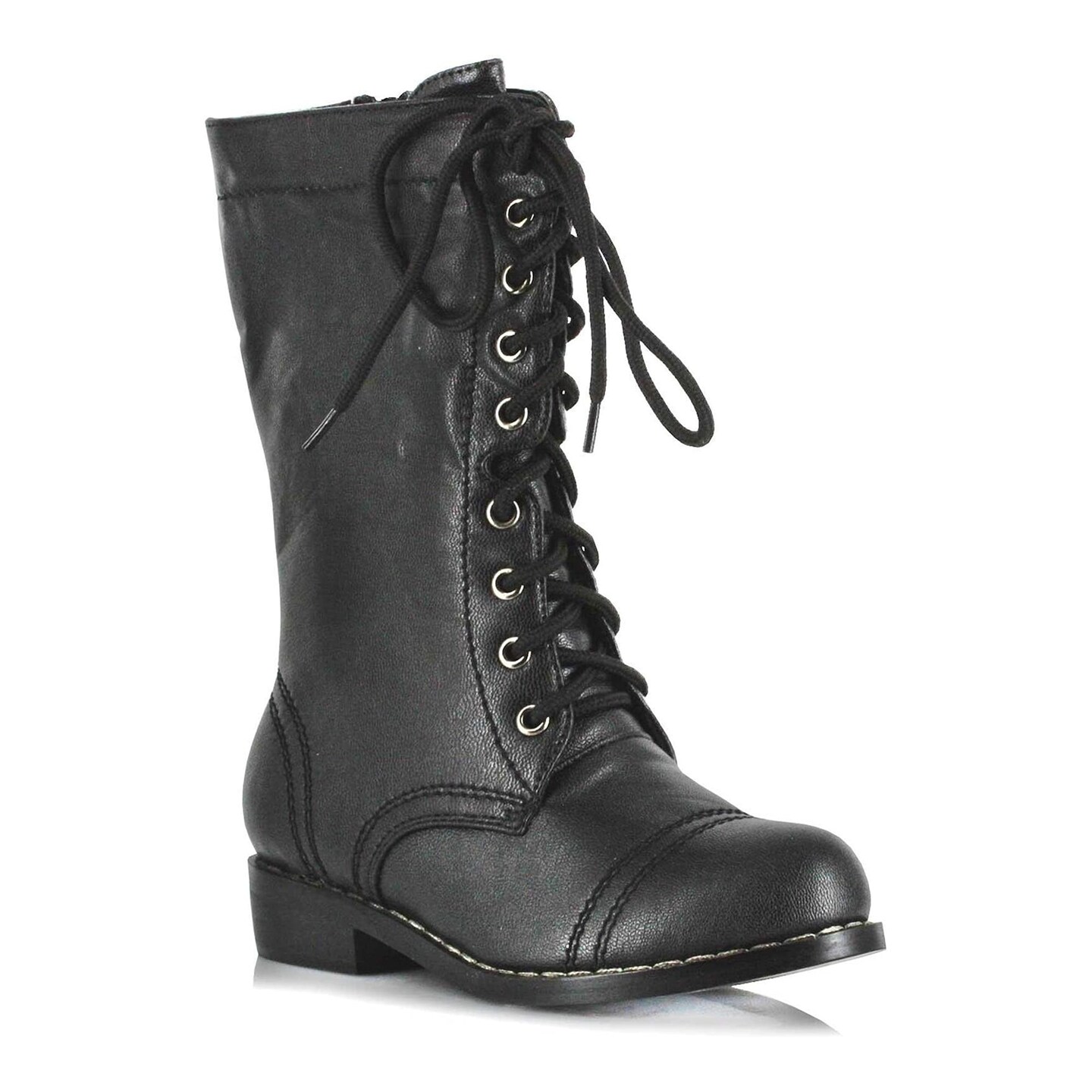 1&#x22; Black Combat Boots Child