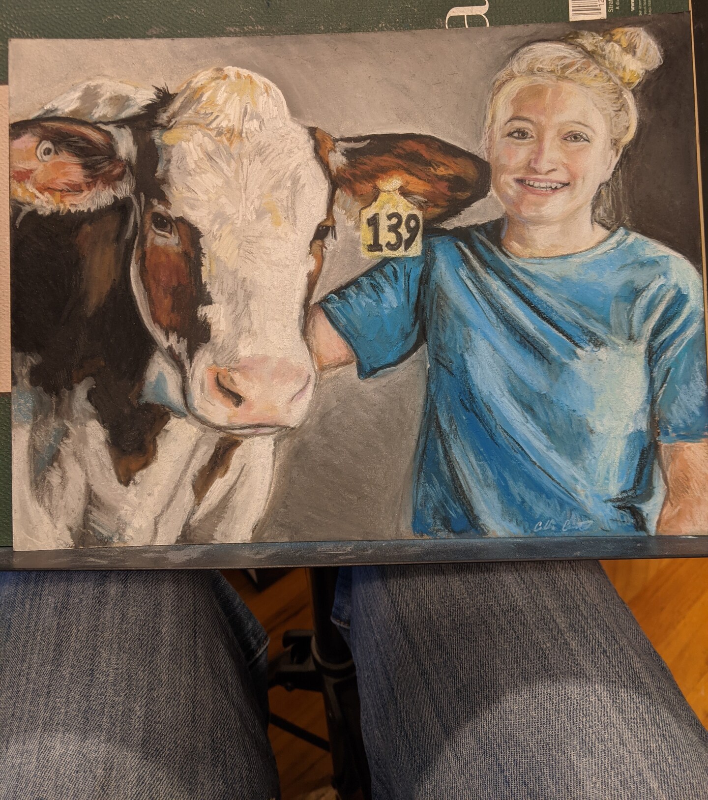 How to draw a portrait using soft hard pastels image 6