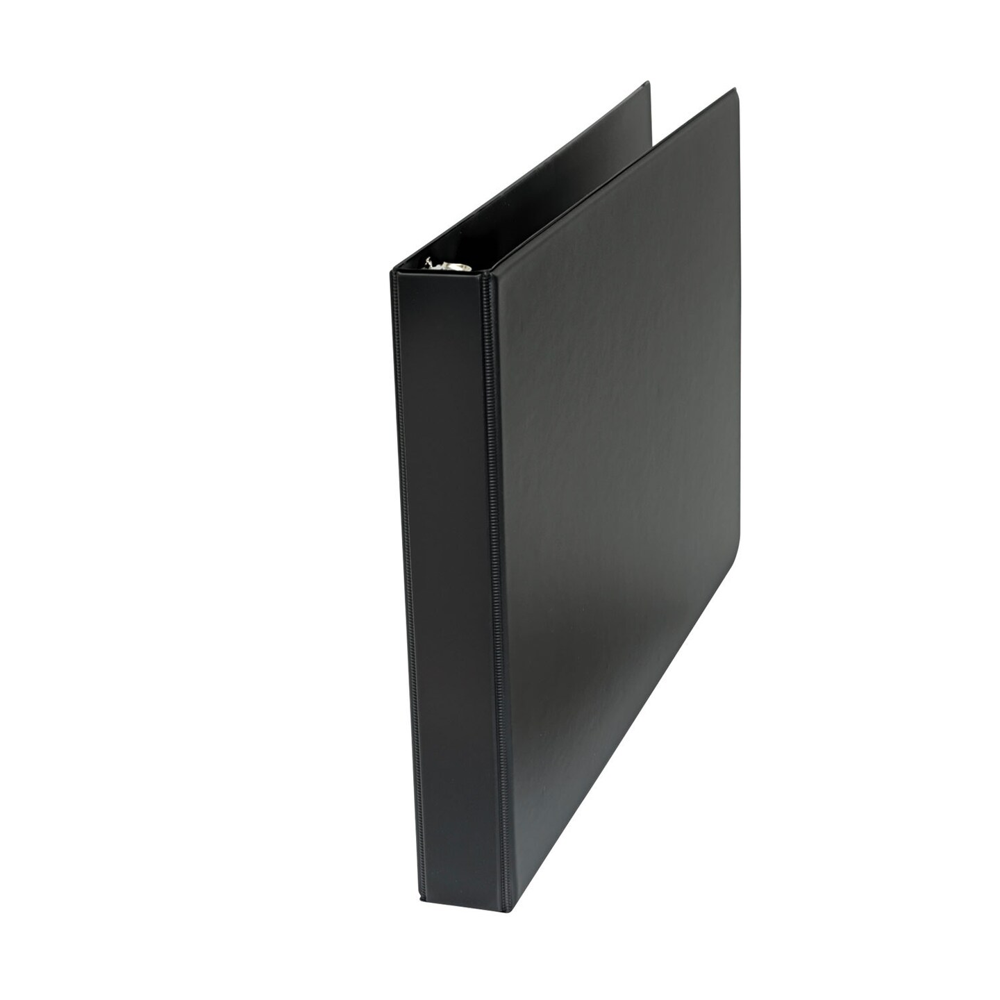 Universal Ledger-Size Round Ring Binder with Label Holder 3 Rings 1 Capacity 11 x 17 Black