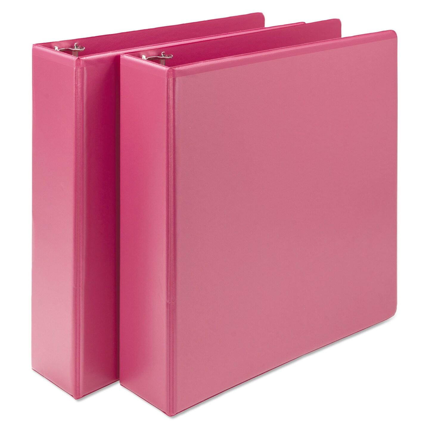 Samsill Earths Choice Biobased Durable Fashion View Binder 3 Rings 2 Capacity 11 x 8.5 Berry 2/Pack