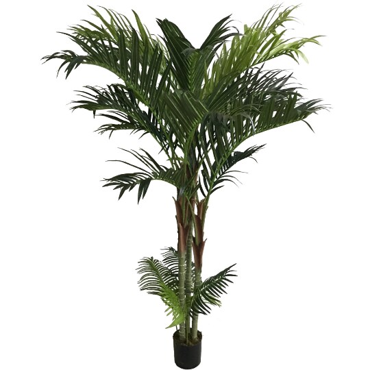 Set of 2: 7-Foot Golden Cane Areca Palm Trees, UV Resistant - Lifelike Outdoor &#x26; Indoor Decor, Floral Home by Artificial Flowers