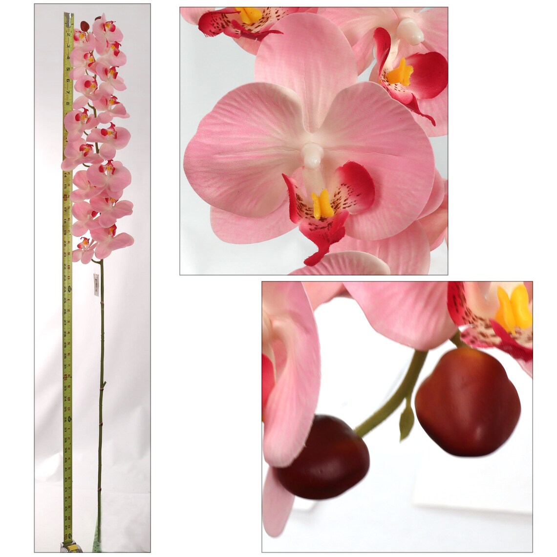 49-Inch Artificial Pink Phalaenopsis Orchid - Realistic & Elegant Silk Flowers, Perfect for Home, Office & Event Decor - Statement Piece, Floral Home by Artificial Flowers