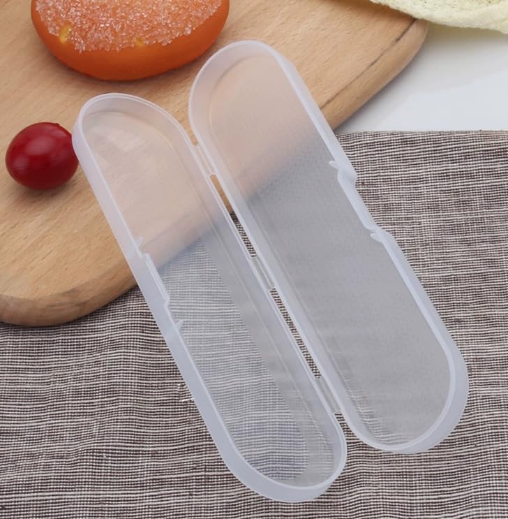 Clear Polypropylene Storage Containers Box with Hinged Lid for Pencils, Pens,Accessories,Crafts,Learning Supplies,Makeup Brush,Screws,Drills,6.89" x 1.49" x 0.74",Pack of 2