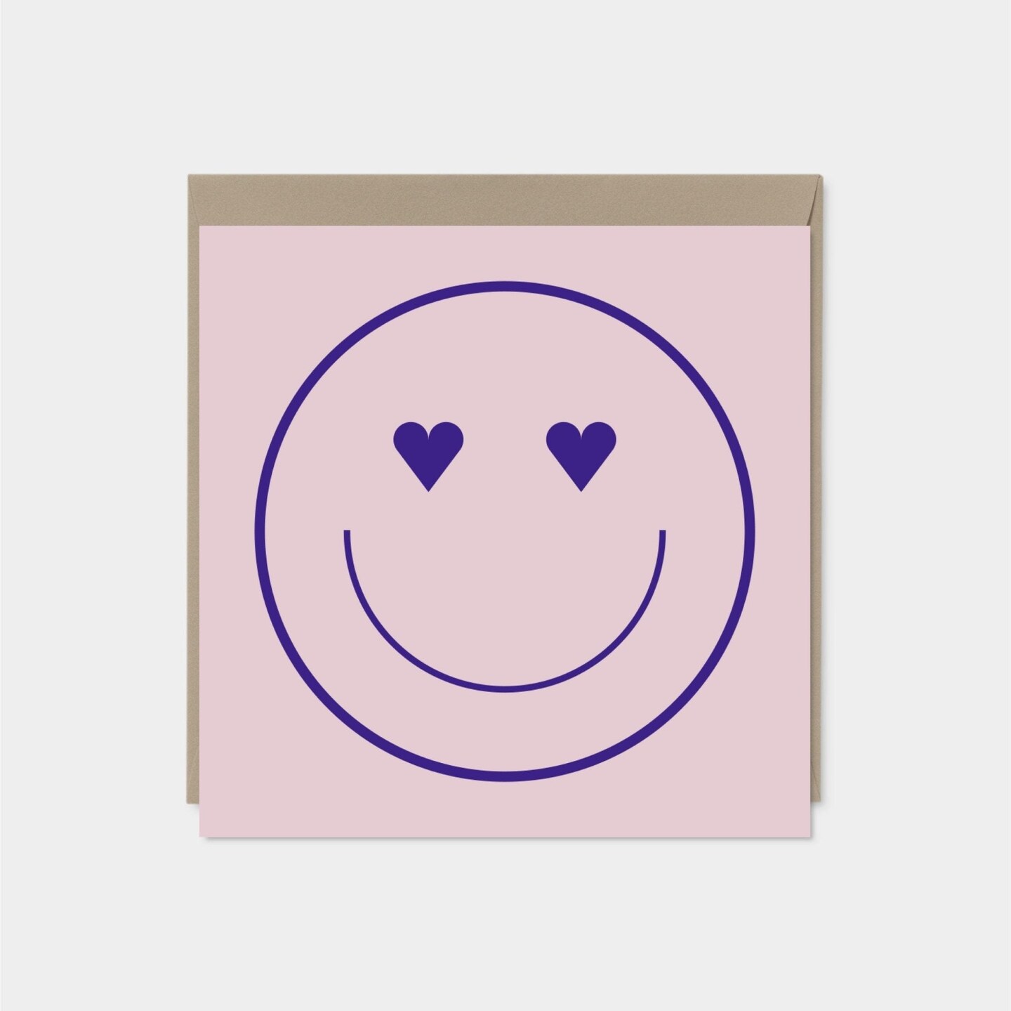 Heart Eyes Smiley Face Valentine&#x27;s Day Card