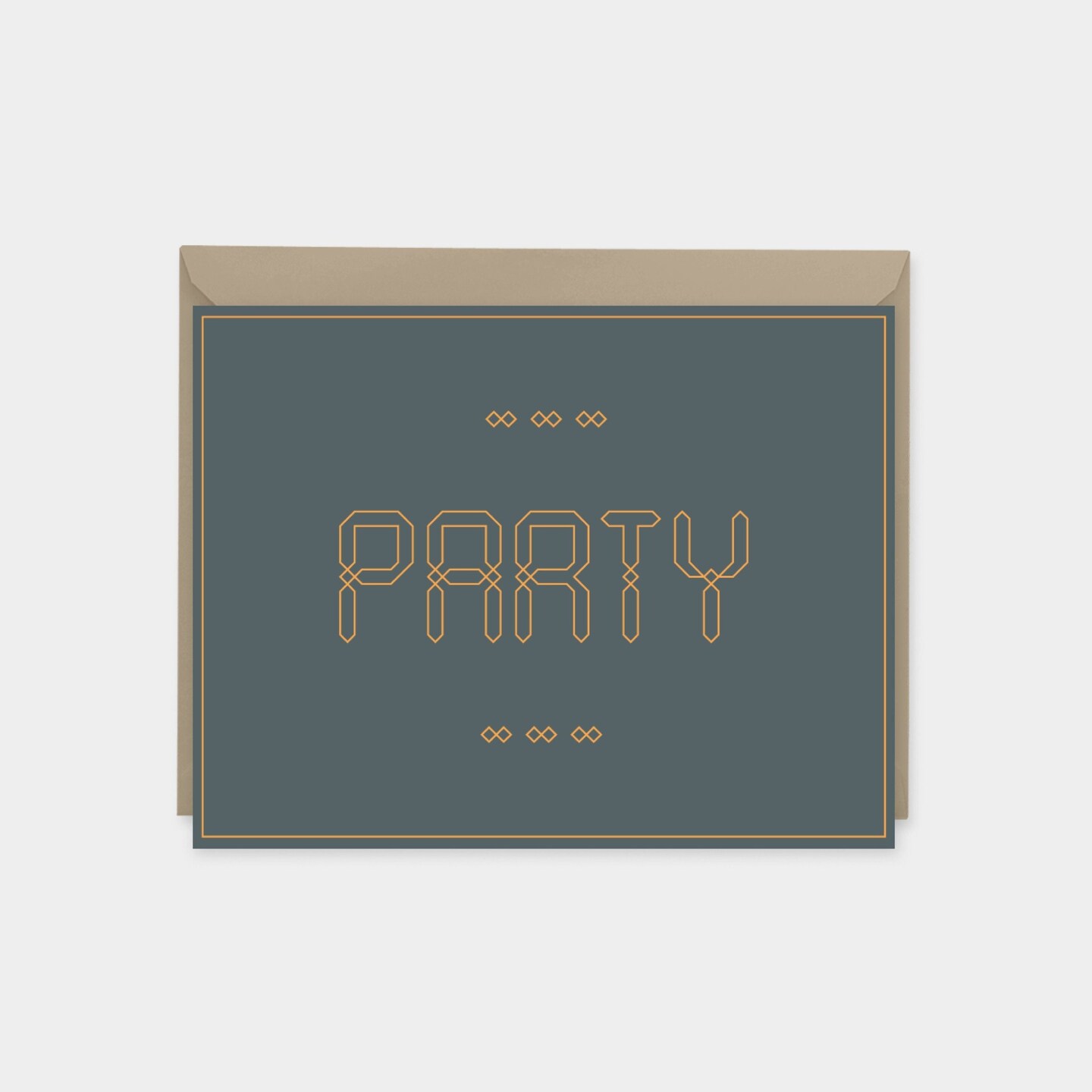 Party Invitation Card, Moroccan Design