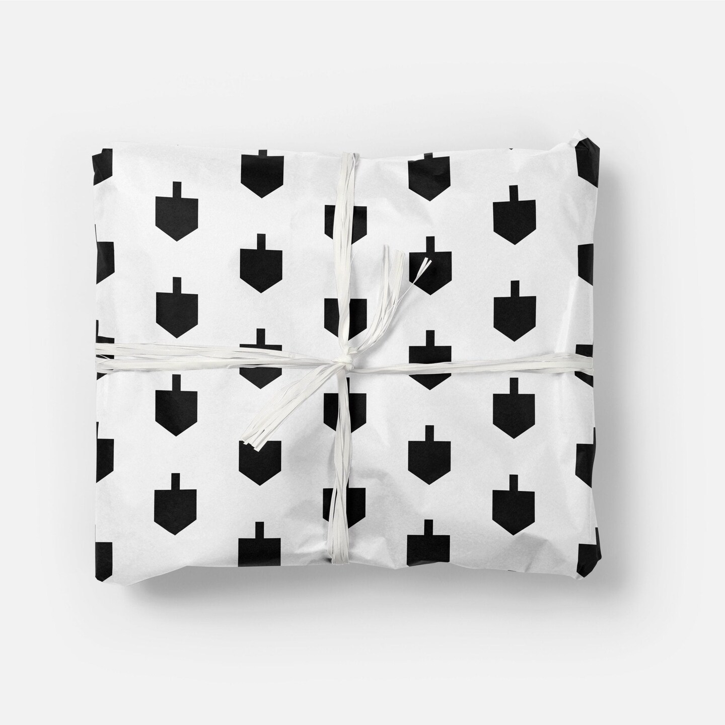 Dreidel Hanukkah Black and White