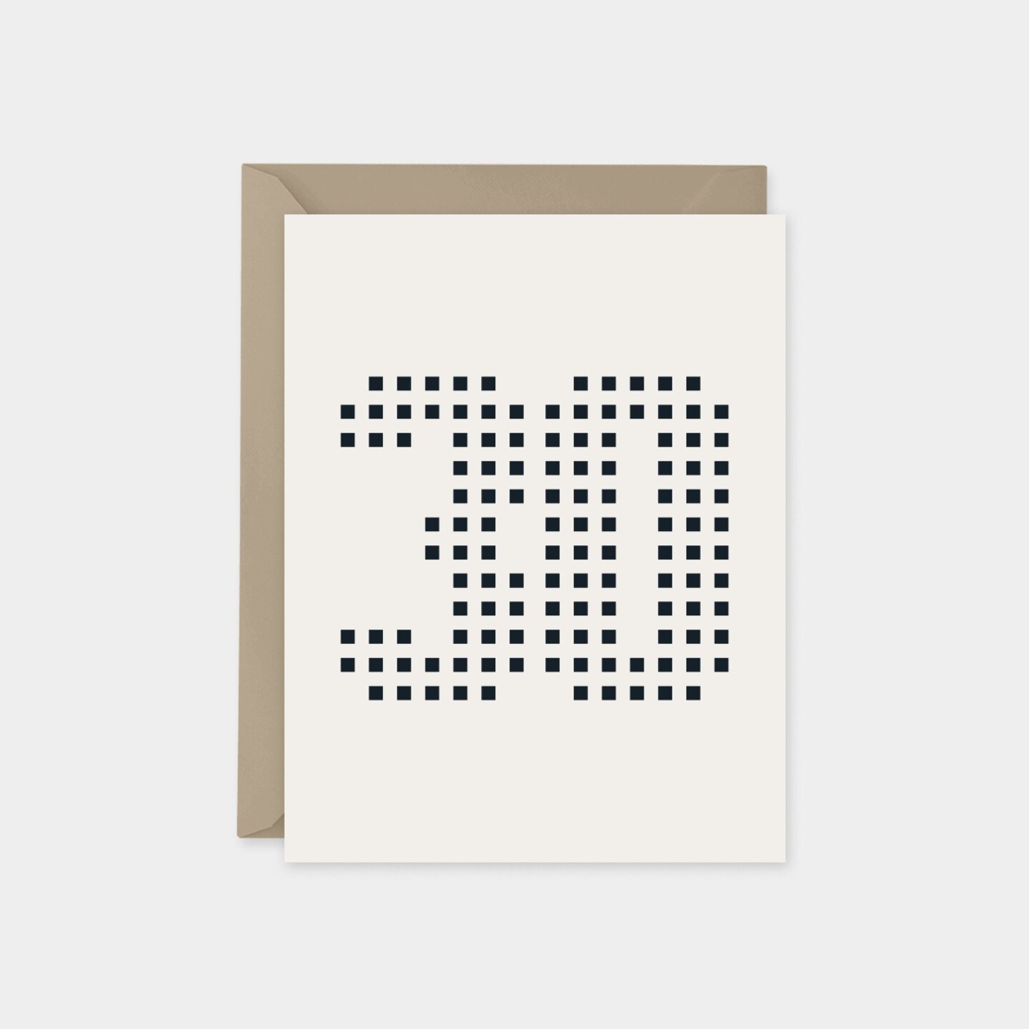 Birthday Age Card, Square Grid Number