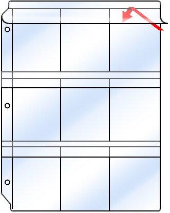 9-Pocket Clear Vinyl Binder Page with Flaps - Scrapbooking, Cardmaking, and Papercrafting