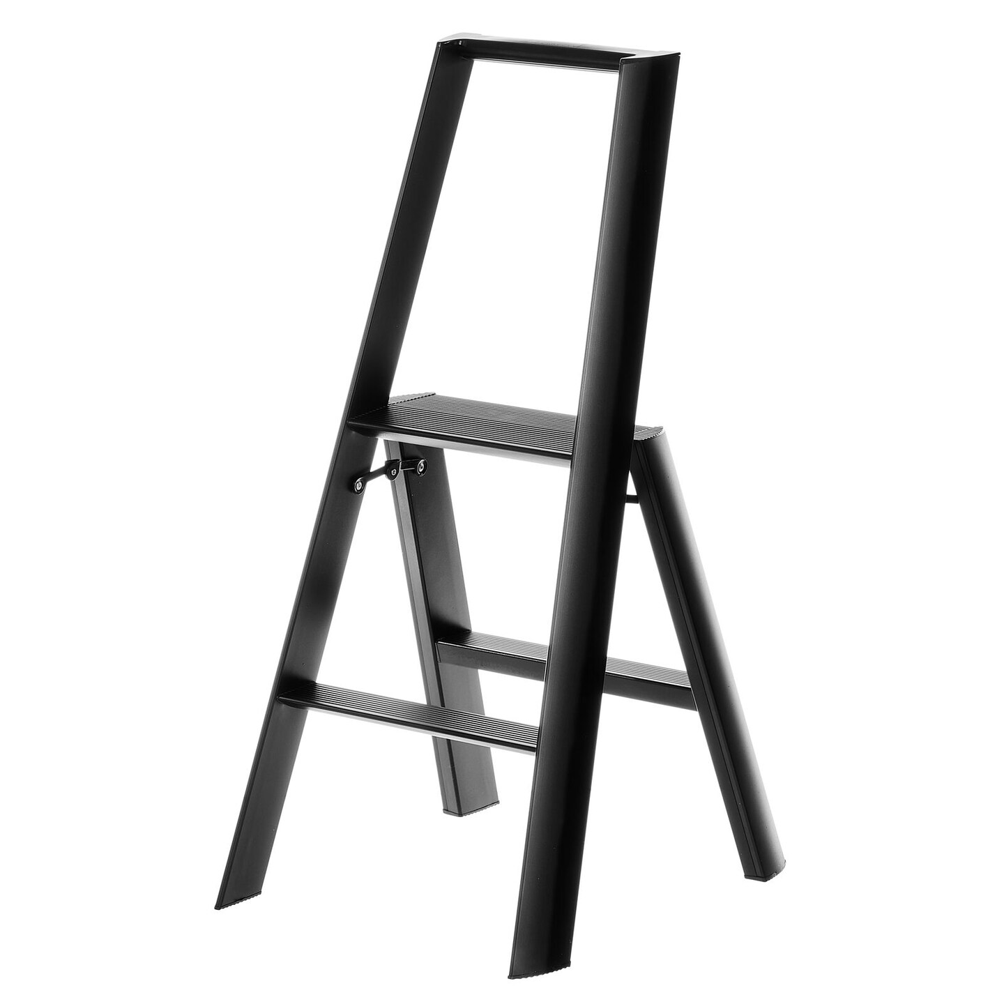 mDesign Small Lightweight Folding Step Stool Ladder with 2 Steps