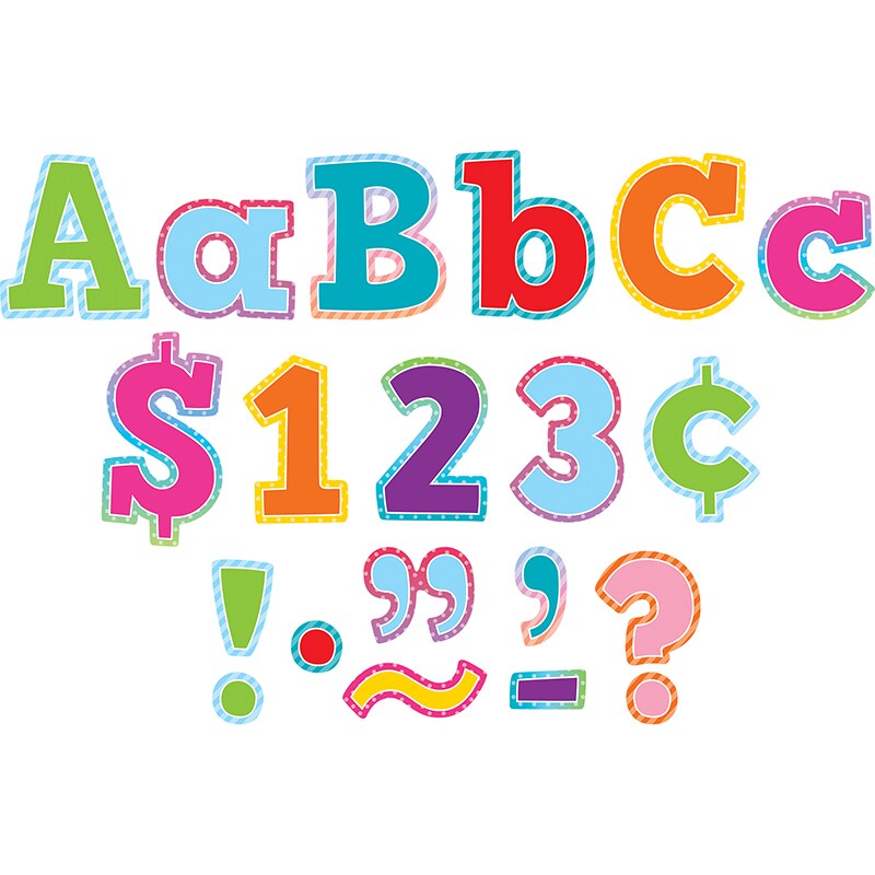 Colorful Vibes 4&#x22; Bold Block Letters