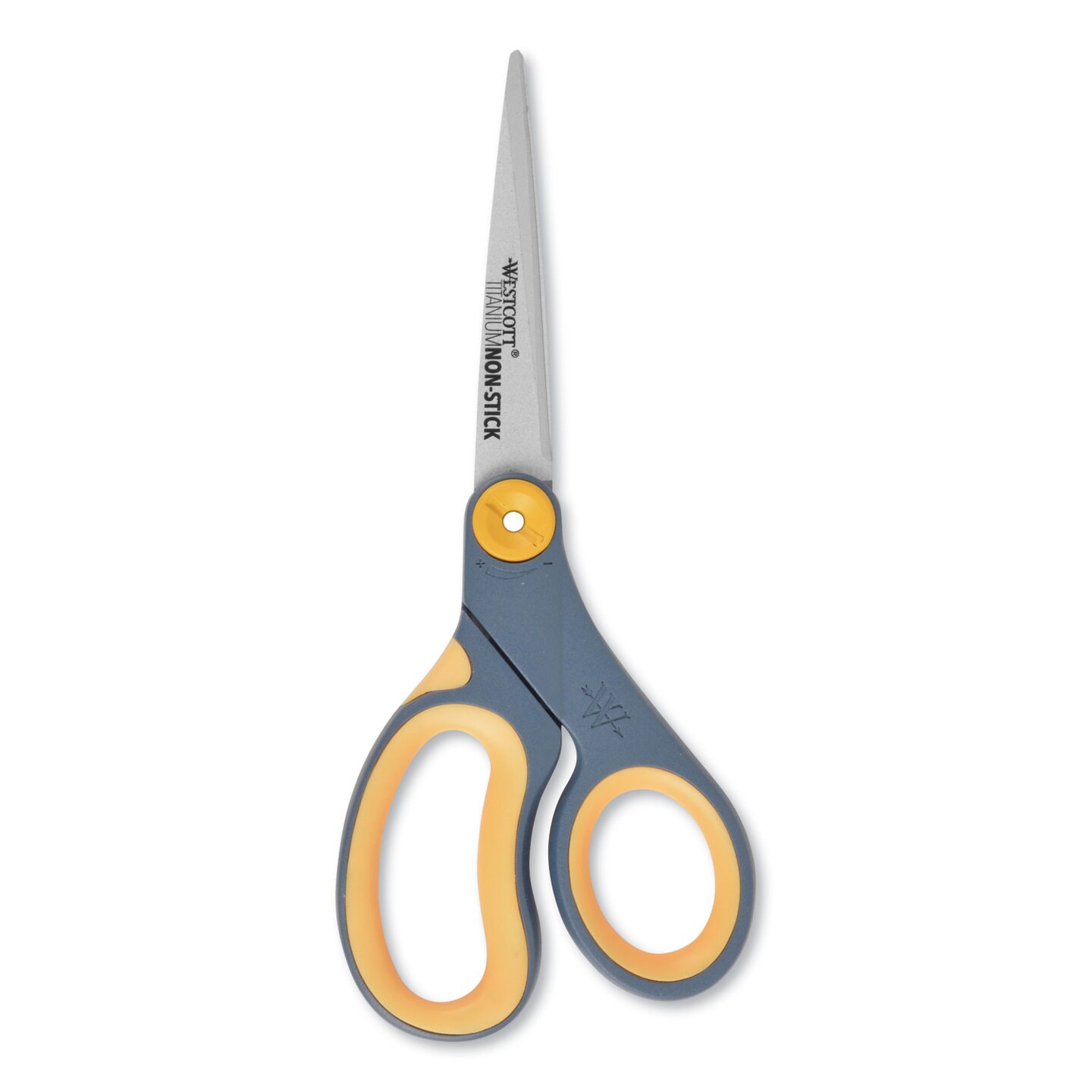 Westcottreg Non-Stick Titanium Bonded Scissors 8 Long 3.25 Cut Length Gray/Yellow Straight Handle