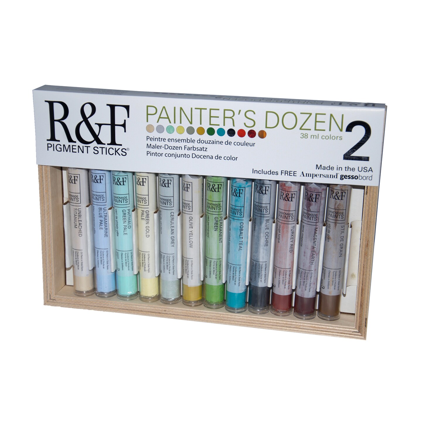 R&#x26;F Handmade Paints Painter&#x27;s Dozen Pigment Stick Set II