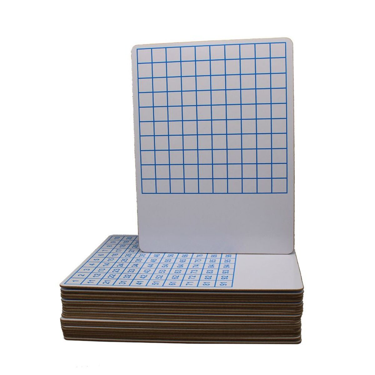 9&#x22; x 12&#x22; Two Sided Hundreds Grid Dry Erase Board Bulk Class Pack  24