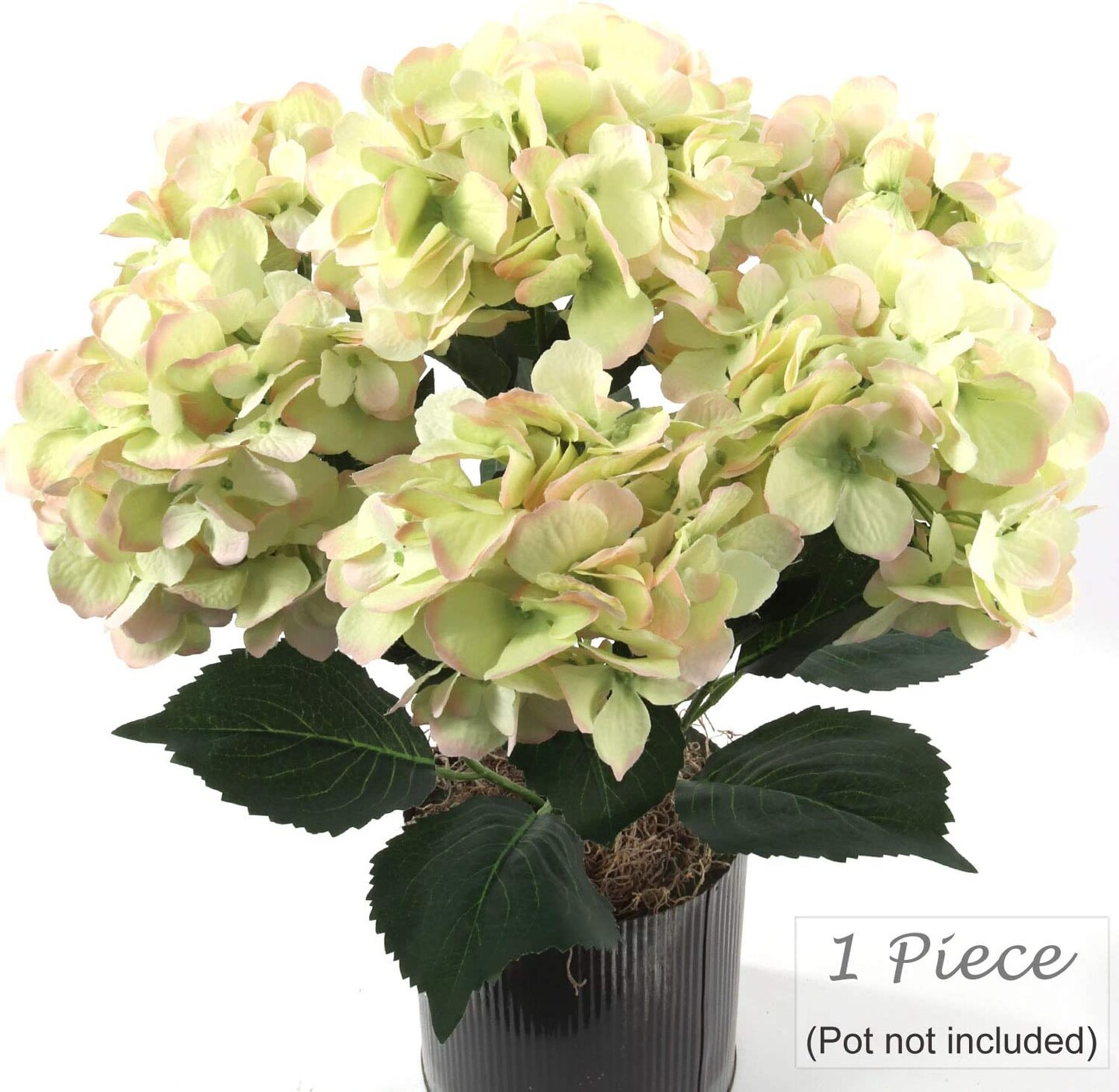 Blooming Bliss: 20" UV Resistant Artificial Silk Green Hydrangea Bush with 14 Sprays - Create a Lush Atmosphere for Your Garden Party and Summer Celebrations, Rain or Shine, Floral Home by Artificial Flowers