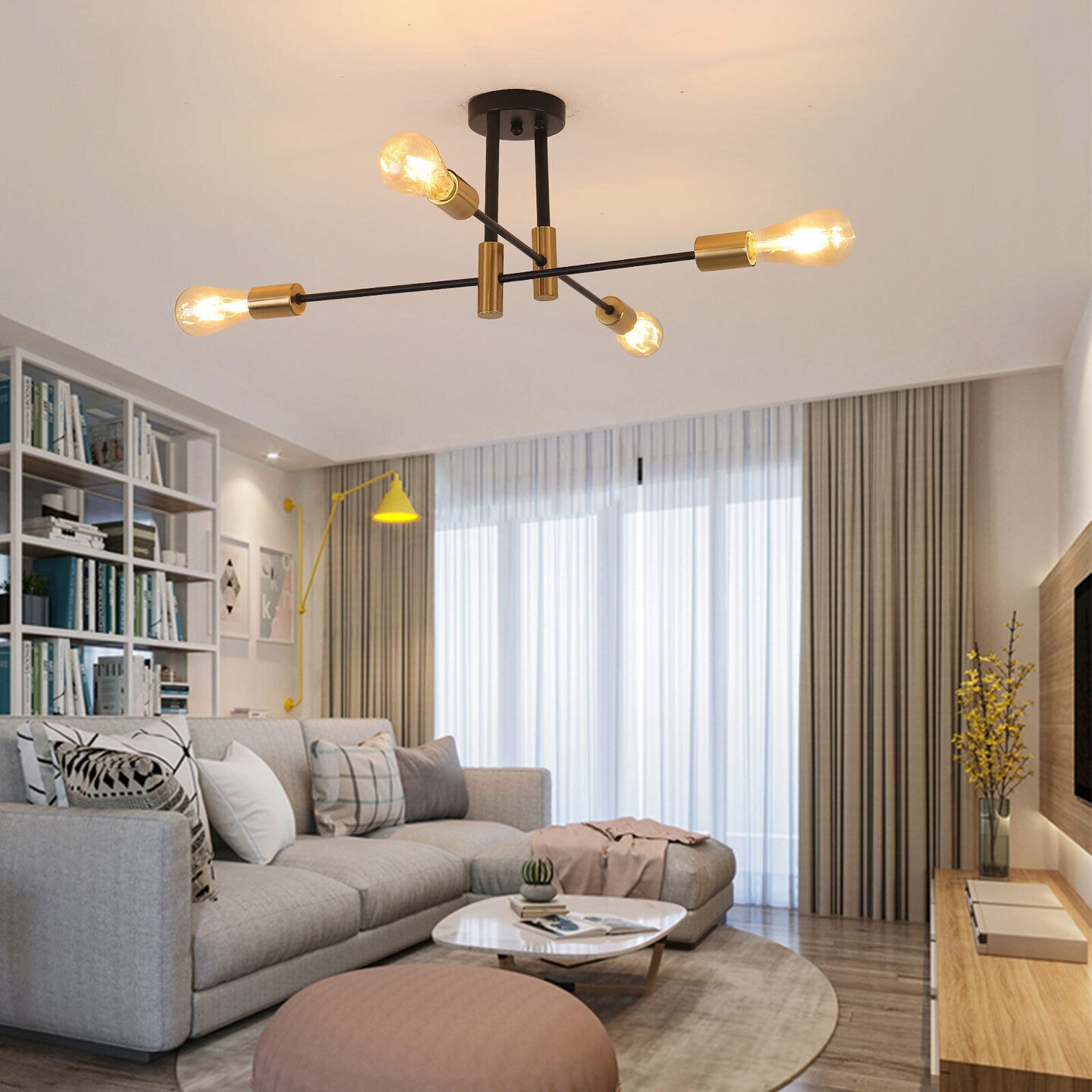 Kitcheniva 4-Light Sputnik Pendant Lamp Chandelier