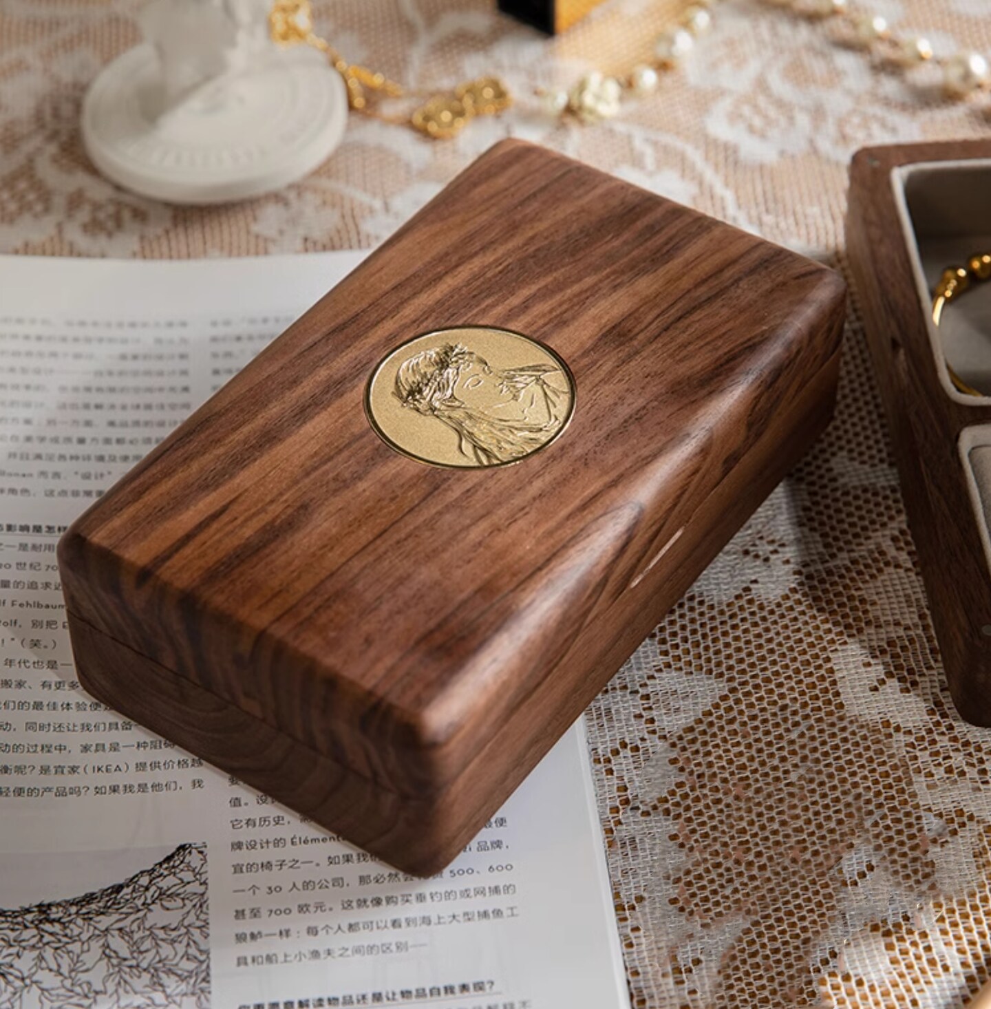 Wooden jewelry cheap box michaels