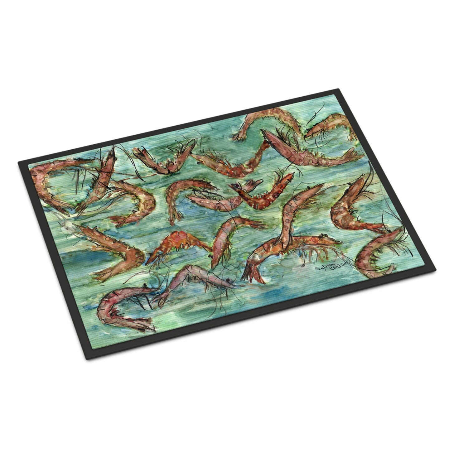 "Caroline's Treasures 8943MAT Catch of Shrimp Indoor or Outdoor Mat, 18