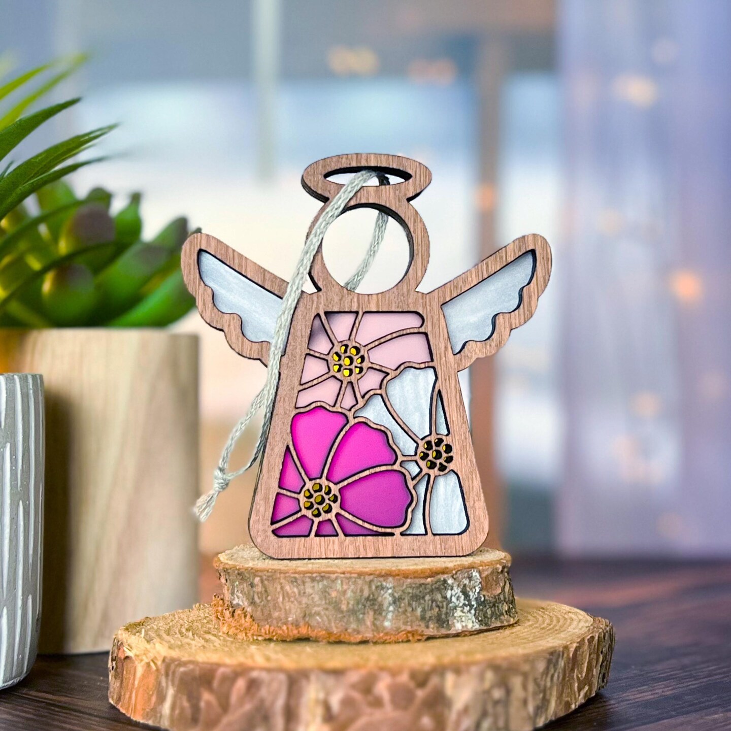 3.5&#x22; (H) Cosmos Ornament - Handcrafted in Texas - Mother&#x27;s Angels&#xAE; Figurine - Mother&#x27;s Day Gifts