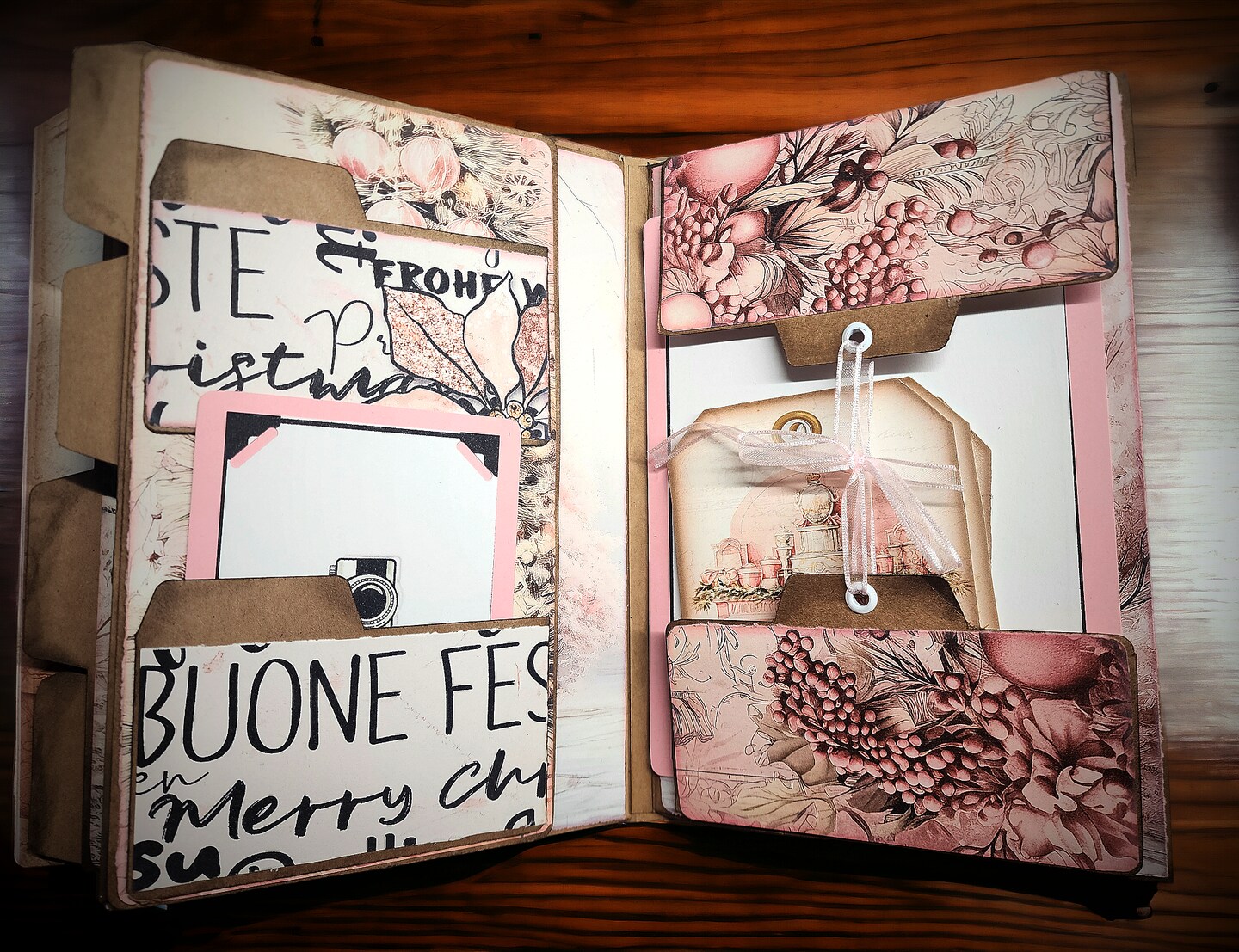 Pink Christmas Photo Album with Journaling product 7