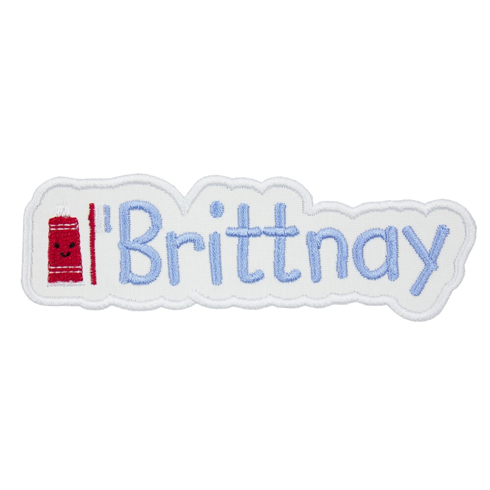 Toothpaste and Toothbrush Personalized Name Sew or Iron on Patch