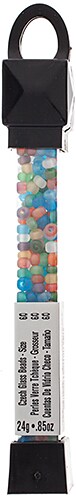 John Bead 6/0 Transparent Czech Glass Seed Beads, 24g
