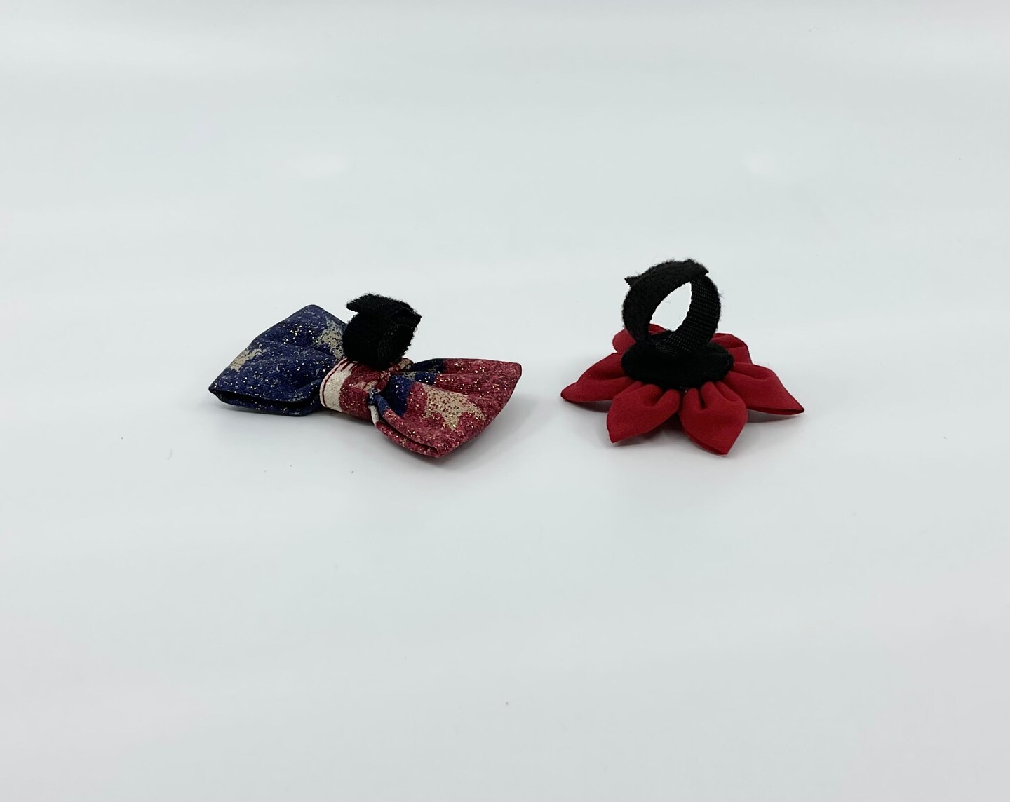 Patriotic Cat Collar With Optional Flower Or Bow Tie Gold  Stars On Red And Blue Stripes Breakaway Collar Adjustable Sizes S Kitten, M, product 7