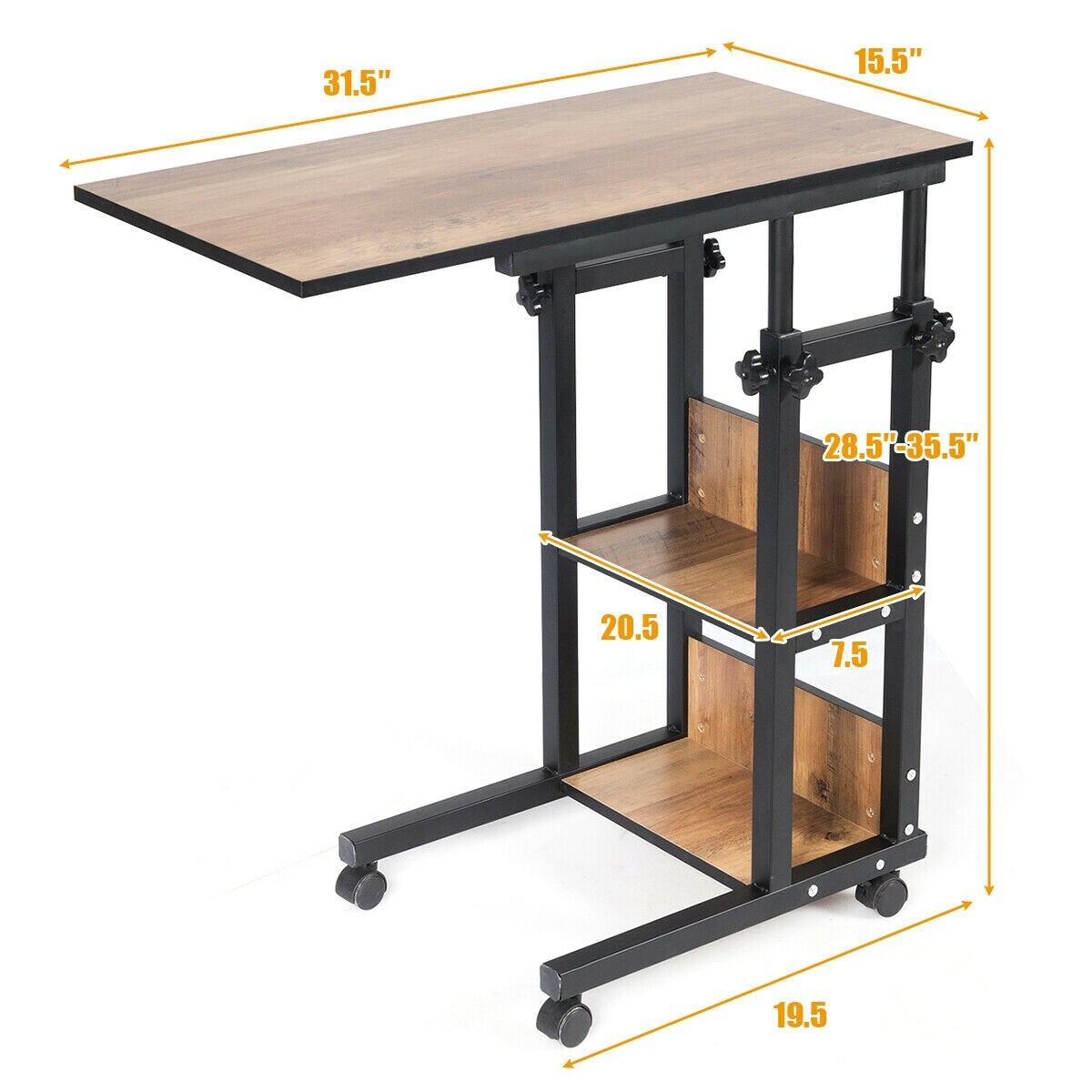 C-Shape Mobile Snack End Side Sofa Laptop Table