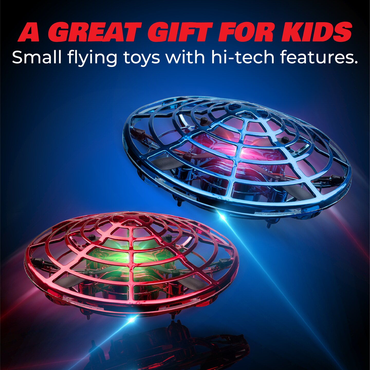 Force1 Scoot Duo Hand Operated Drone for Kids or Adults - 2pk