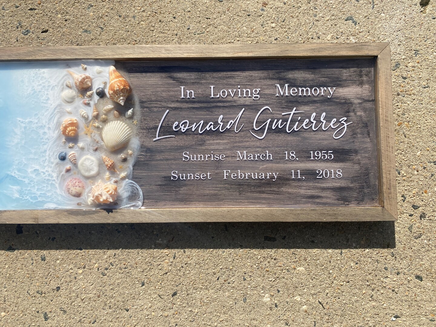 Beach Memorial, In Loving Memory Sign, Cremation Art, Ashes