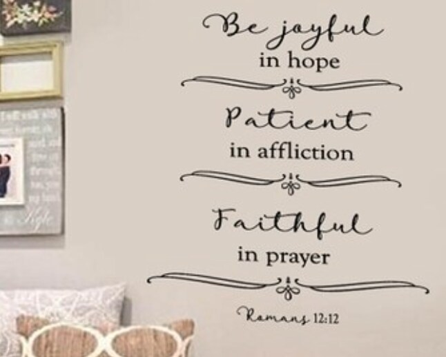 Inspirational Christian Wall Art Decal Decor | BE Joyful - Patient ...